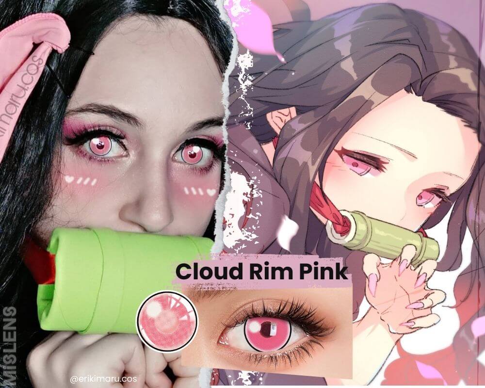 Mislens' Nezuko Rim Pink lenses