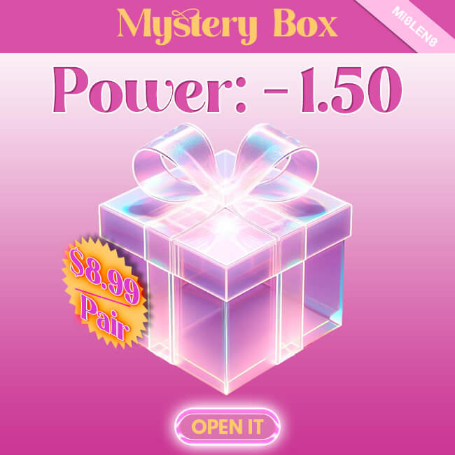 Mystery Box | Random 1 Pair with Prescription Power -1.50 color contact Lenses for dark brown eyes