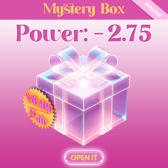 Mystery Box | Random 1 Pair with Prescription Power -2.75 color contact Lenses for dark brown eyes