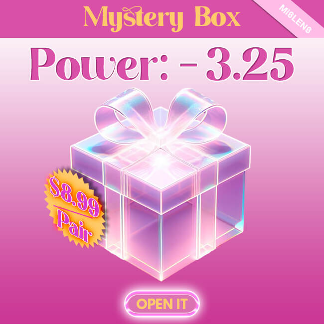 Mystery Box | Random 1 Pair with Prescription Power -3.25 color contact Lenses for dark brown eyes