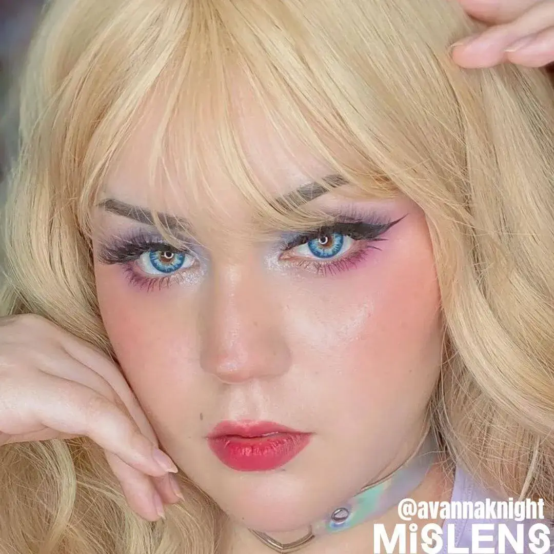 【U.S Warehouse】Mislens Rococo Royalty Blue color contact Lenses for dark brown eyes