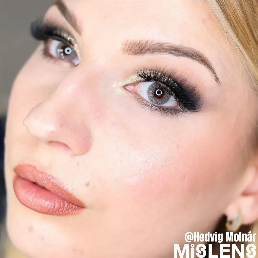 【U.S Warehouse】Mislens Hidrocor Ice Grey color contact Lenses for dark brown eyes
