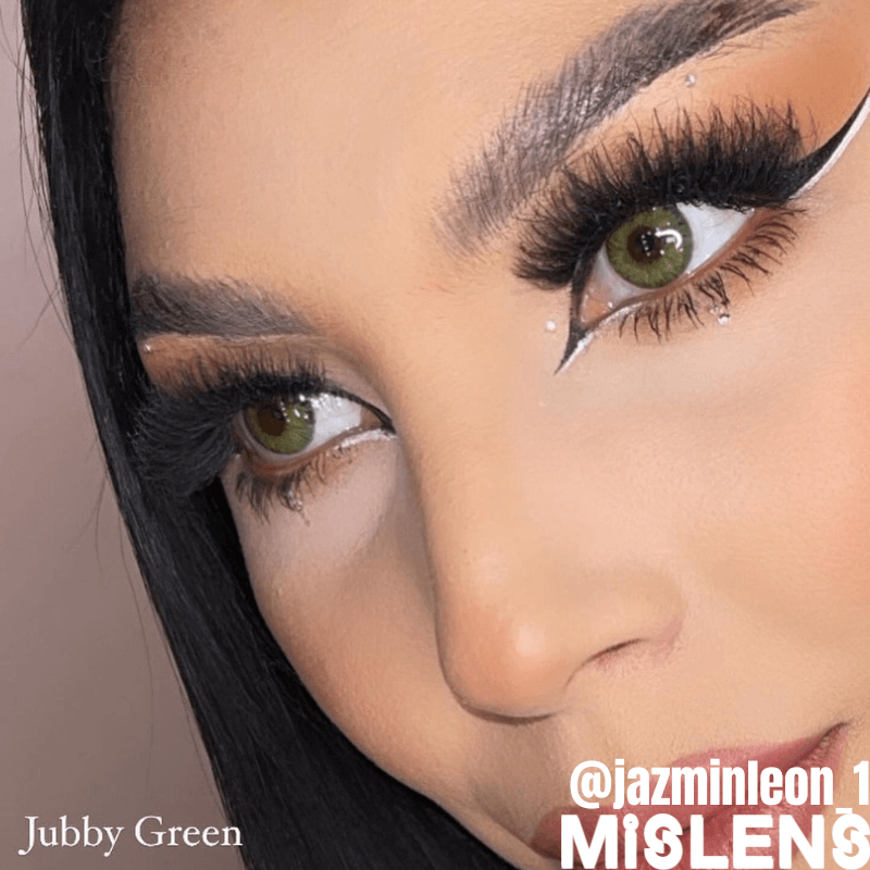 【New】Mislens Jubby Green color contact Lenses for dark brown eyes