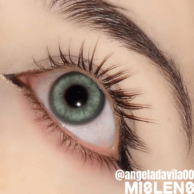 【New】【Prescription】Mislens Mermaid Green color contact Lenses for dark brown eyes