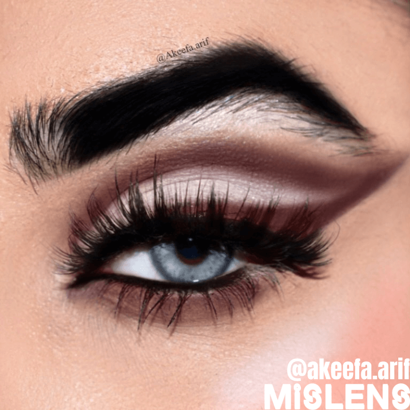 【New】【Prescription】Mislens Mermaid Gray color contact Lenses for dark brown eyes