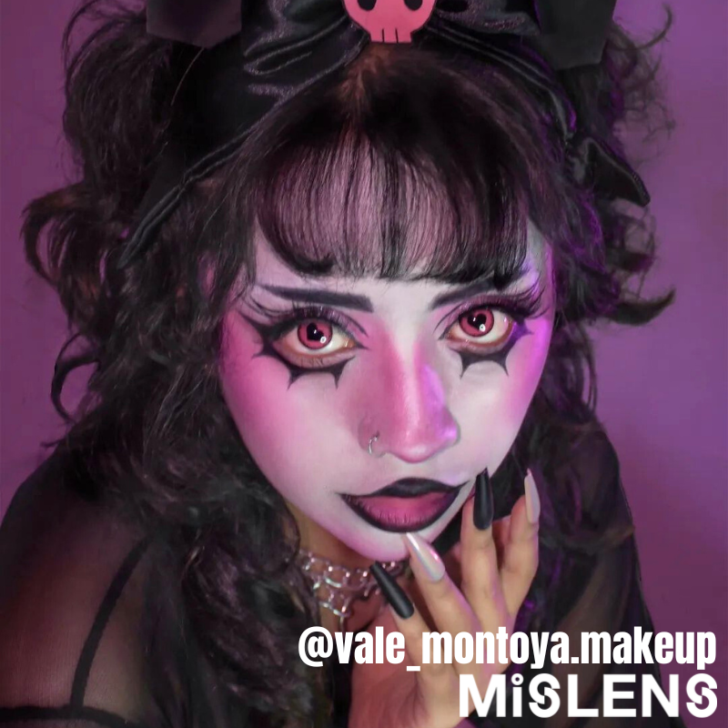 【U.S Warehouse】Mislens Anime Yandere Pink Cosplay 