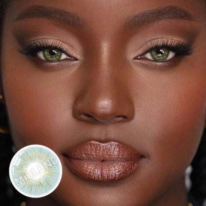 Mislens Sun Kiss Girls Cassie Green color contact Lenses for dark brown eyes
