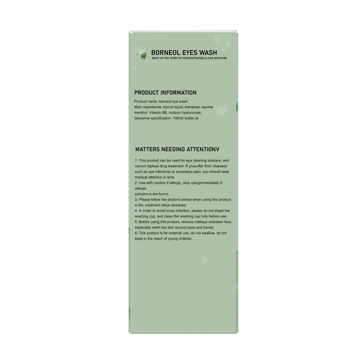 Mislens Borneol Eye Washing Liquid 100ML