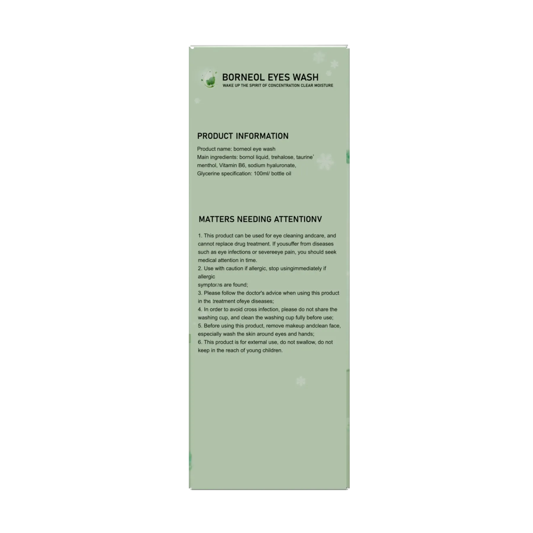 Mislens Borneol Eye Washing Liquid 100ML