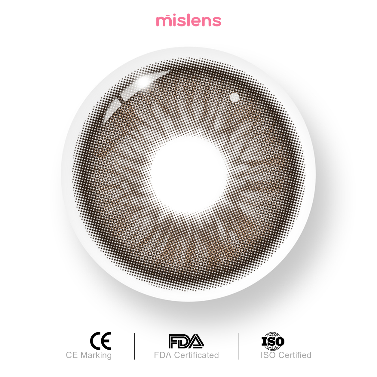 【New】Mislens Bask Brown 1-Month Lenses 