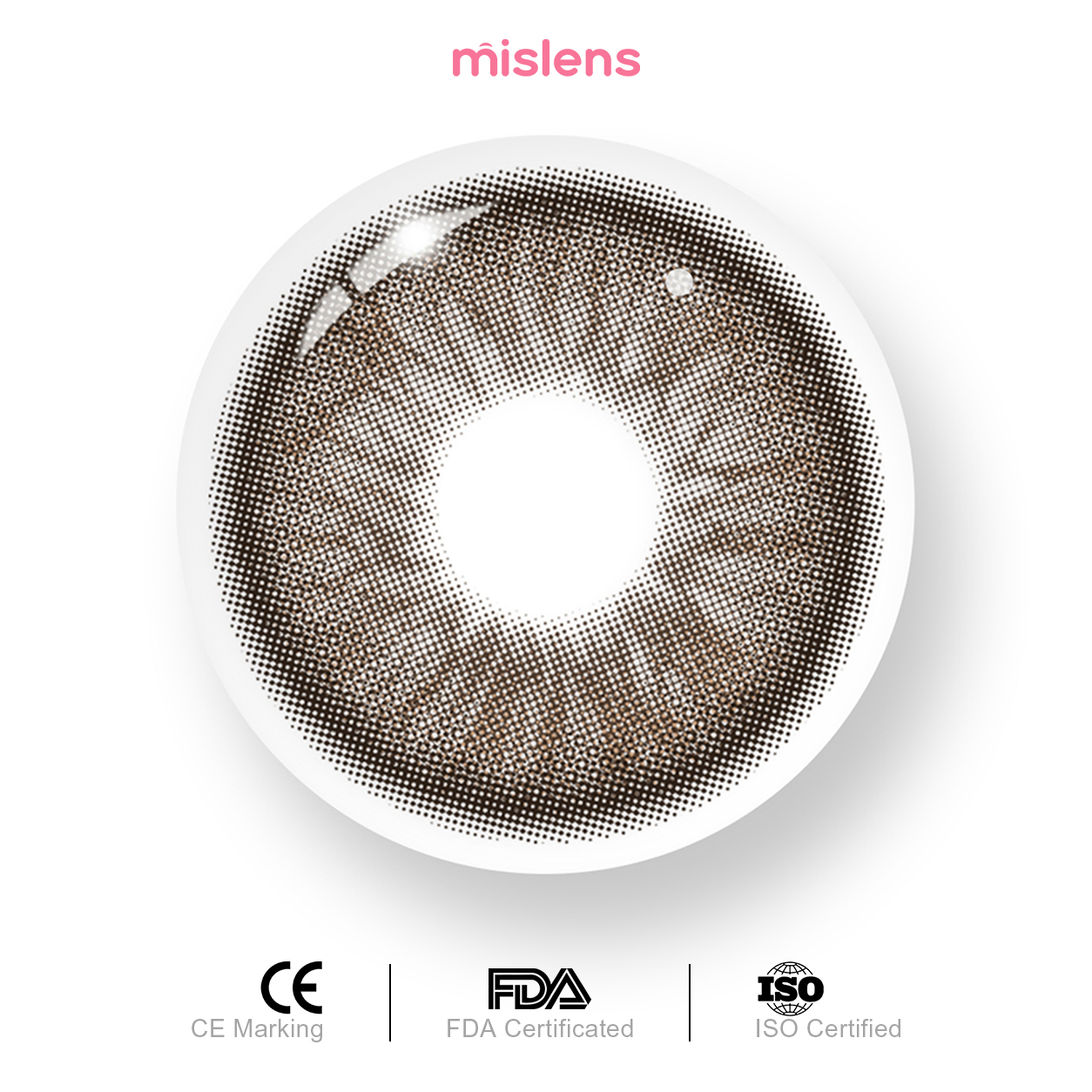 【New】Mislens Bask Brown 1-Month Lenses 