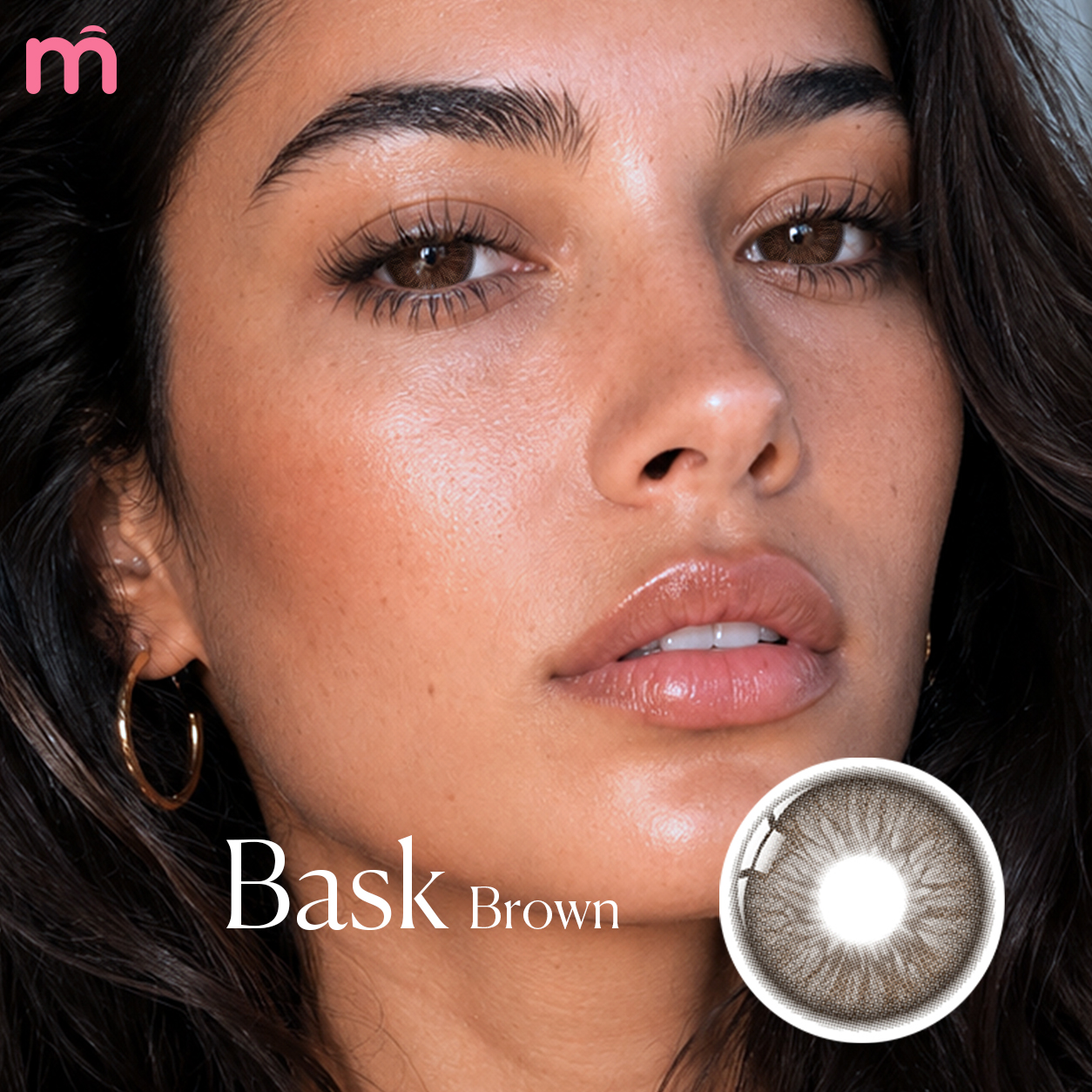 【New】Mislens Bask Brown 1-Month Lenses 