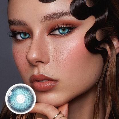 【U.S Warehouse】Mislens Ice Crystal Blue color contact Lenses for dark brown eyes