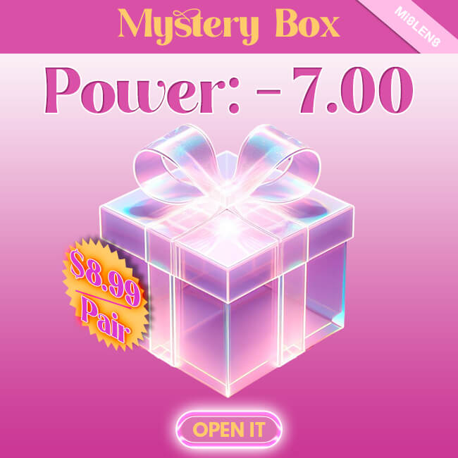 Mystery Box | Random 1 Pair with Prescription Power -7.00 color contact Lenses for dark brown eyes