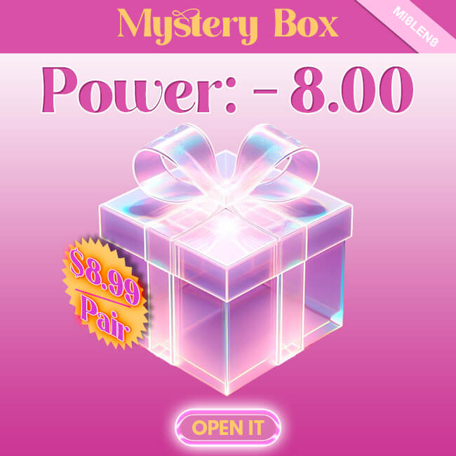 Mystery Box | Random 1 Pair with Prescription Power -8.00 color contact Lenses for dark brown eyes