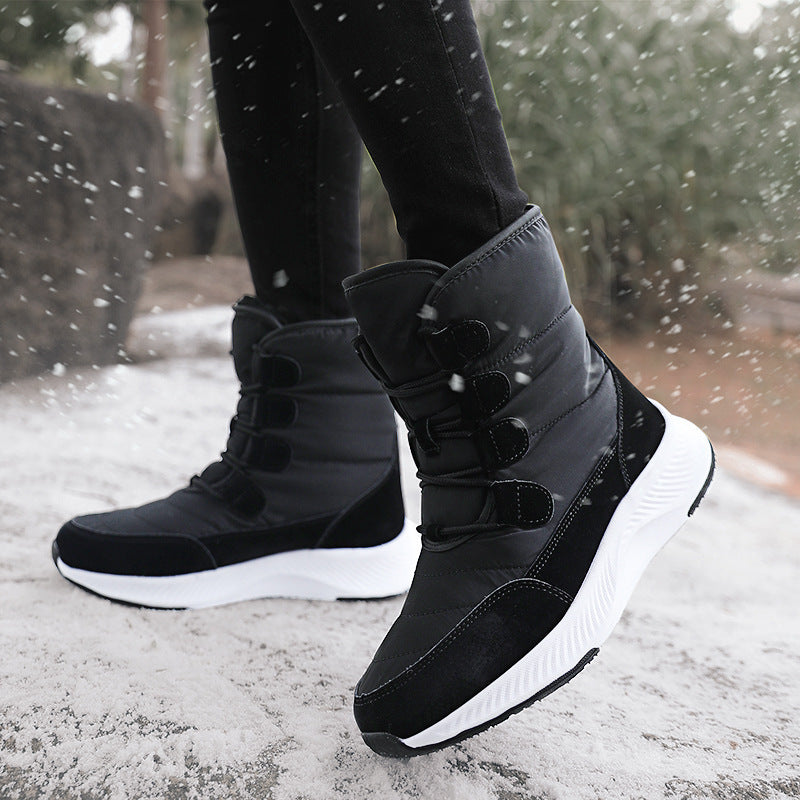 Ladies winter high top warm thick soled cotton boots