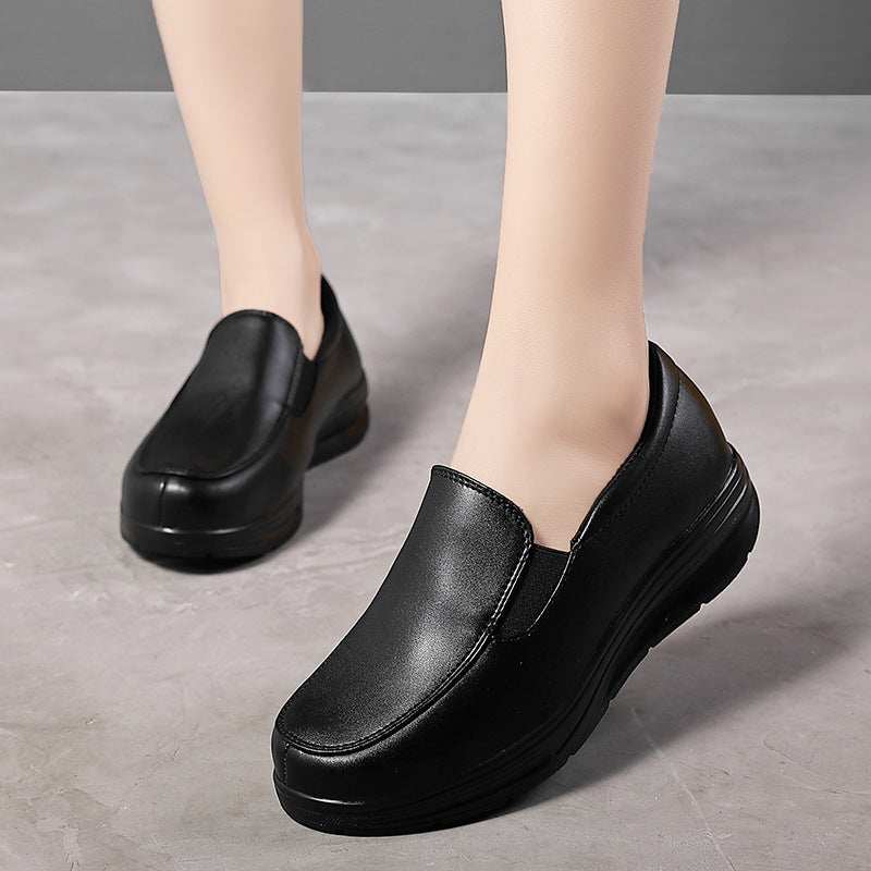 Women's Round Toe Platform Wedge Shoes
