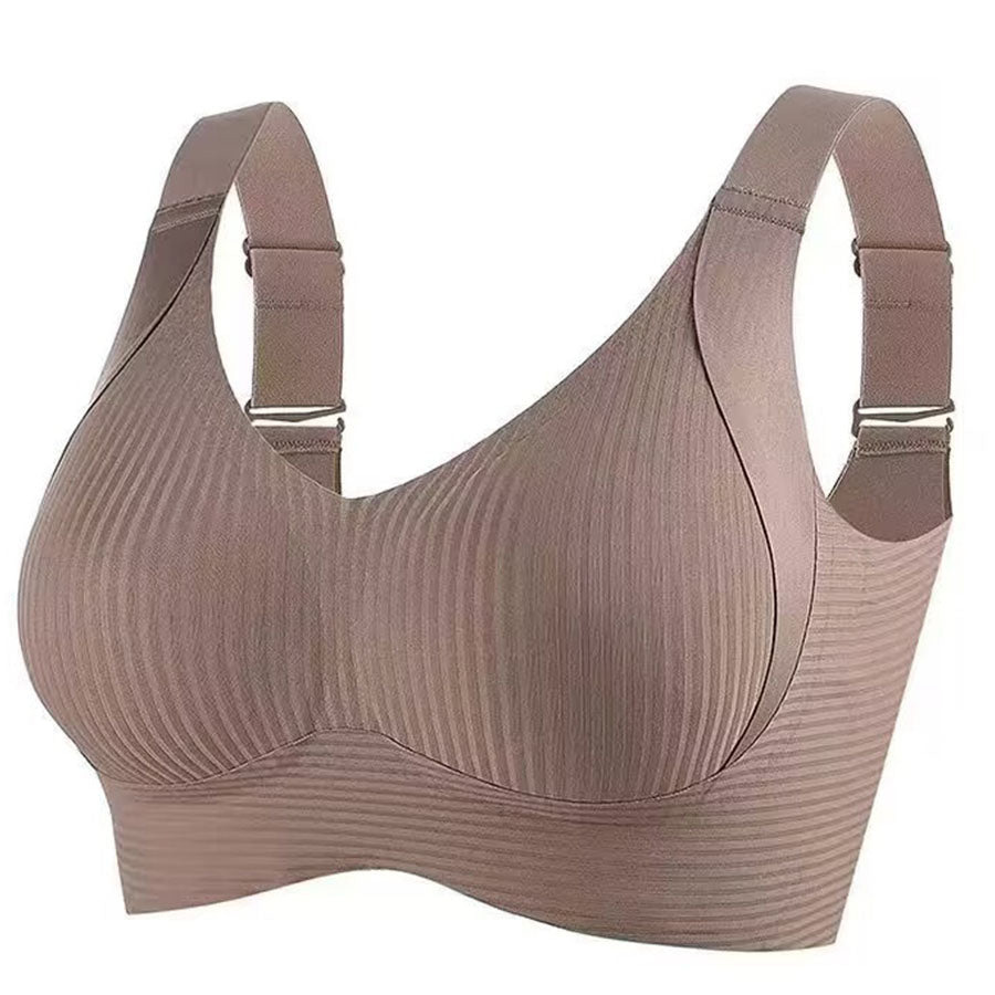 2025 Women's Solid Color Four Rows Adjustable Wireless Bra