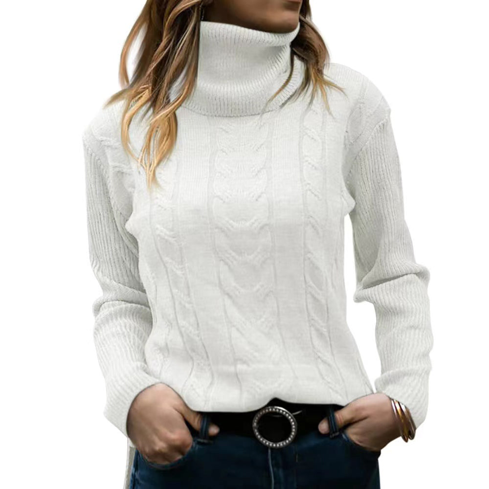 Women's Turtleneck Sweaters 2023 Fashion Long Sleeve Pullover