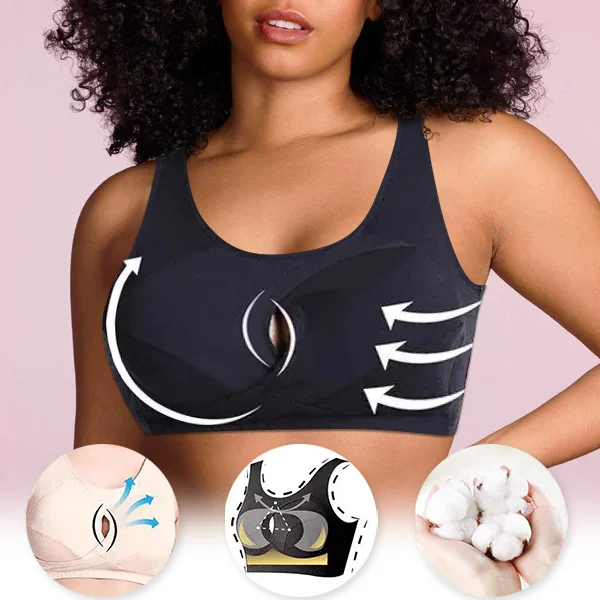 Last Day 49% OFF🔥Pure Cotton Instantly lifts Anti-Sagging Wirefree Bra