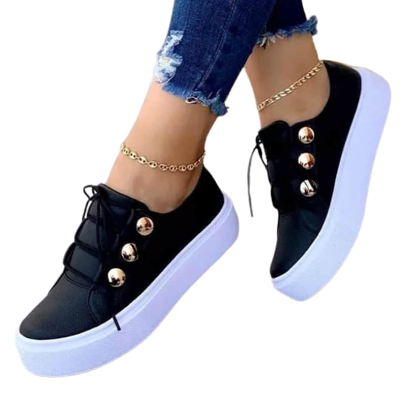 Simple Fashion Lace Up Flat Shoes
