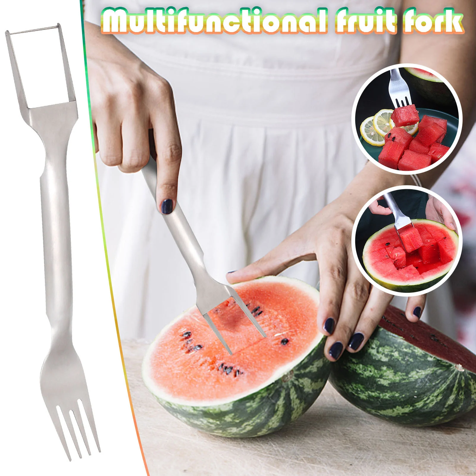 (🎁2024 New Hot Sale 49% OFF🎁)2-in-1 Stainless Steel Fruit Cutter