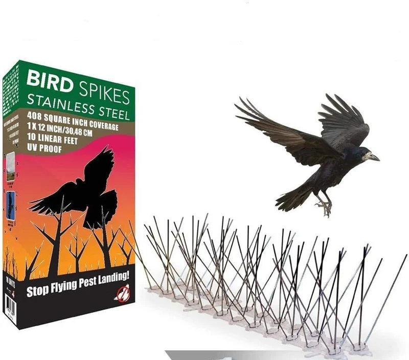 🔥Last Day Promotion-49% OFF🔥12pcs / Box Narrow Stainless Steel Bird Spikes-100% Bird-Proof