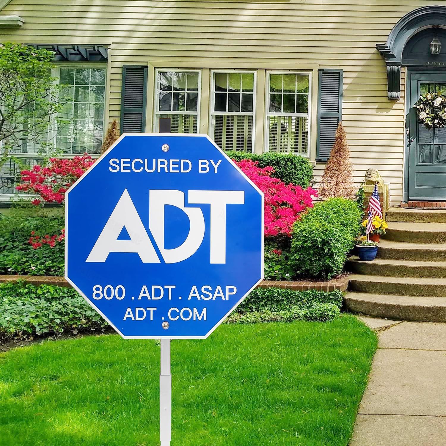 Security Signs 28" ADT Yard Sign with Aluminum Stake, Heavy Duty Weath