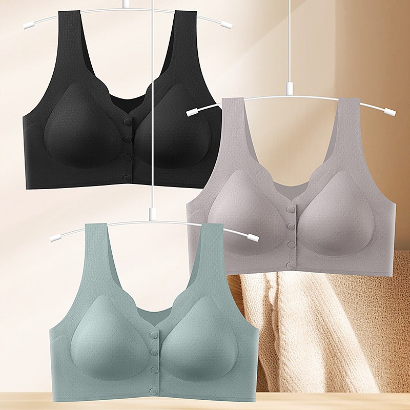 Womens No Underwire Seamless Front Closure Bra To Hide Back Fat &Side
