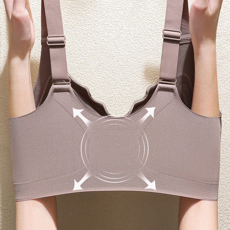 Front Button Adjustable Push-Up Fixed Cup Bra