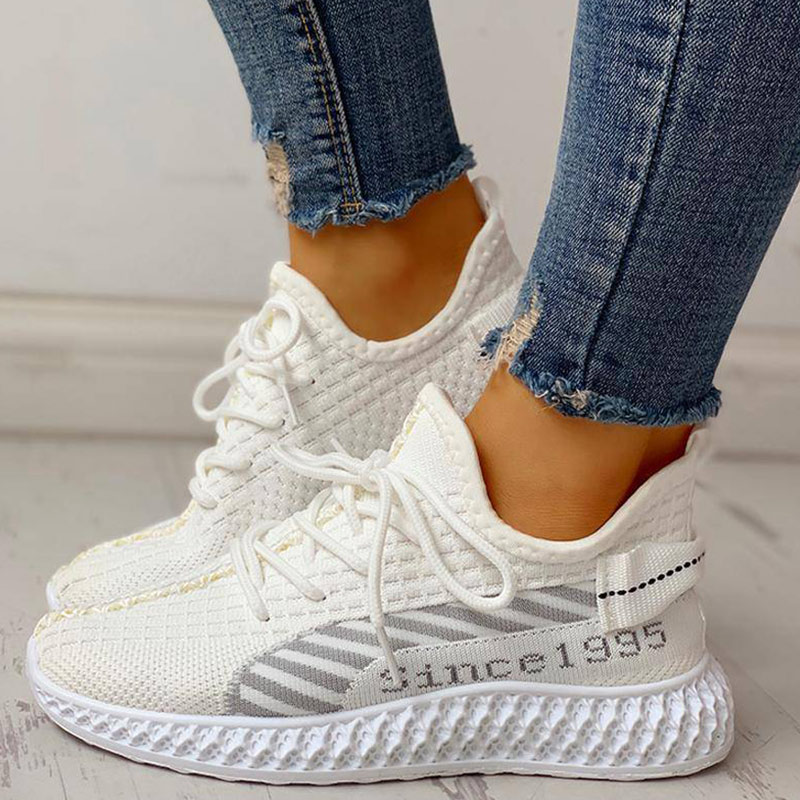 Lace-Up Breathable Casual Sneakers for Women 