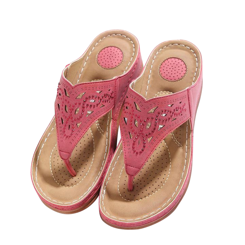 Women's Comfortable Flip Flops Wedge Heel Daily Slippers