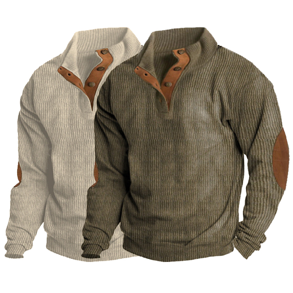 Men's Outdoor Casual Stand Collar Long Sleeve Sweatshirt
