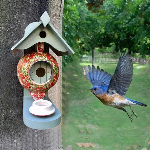 Teal Teapot Bird House