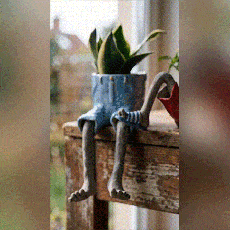 🦵Creative Sitting Human-Leg Pot