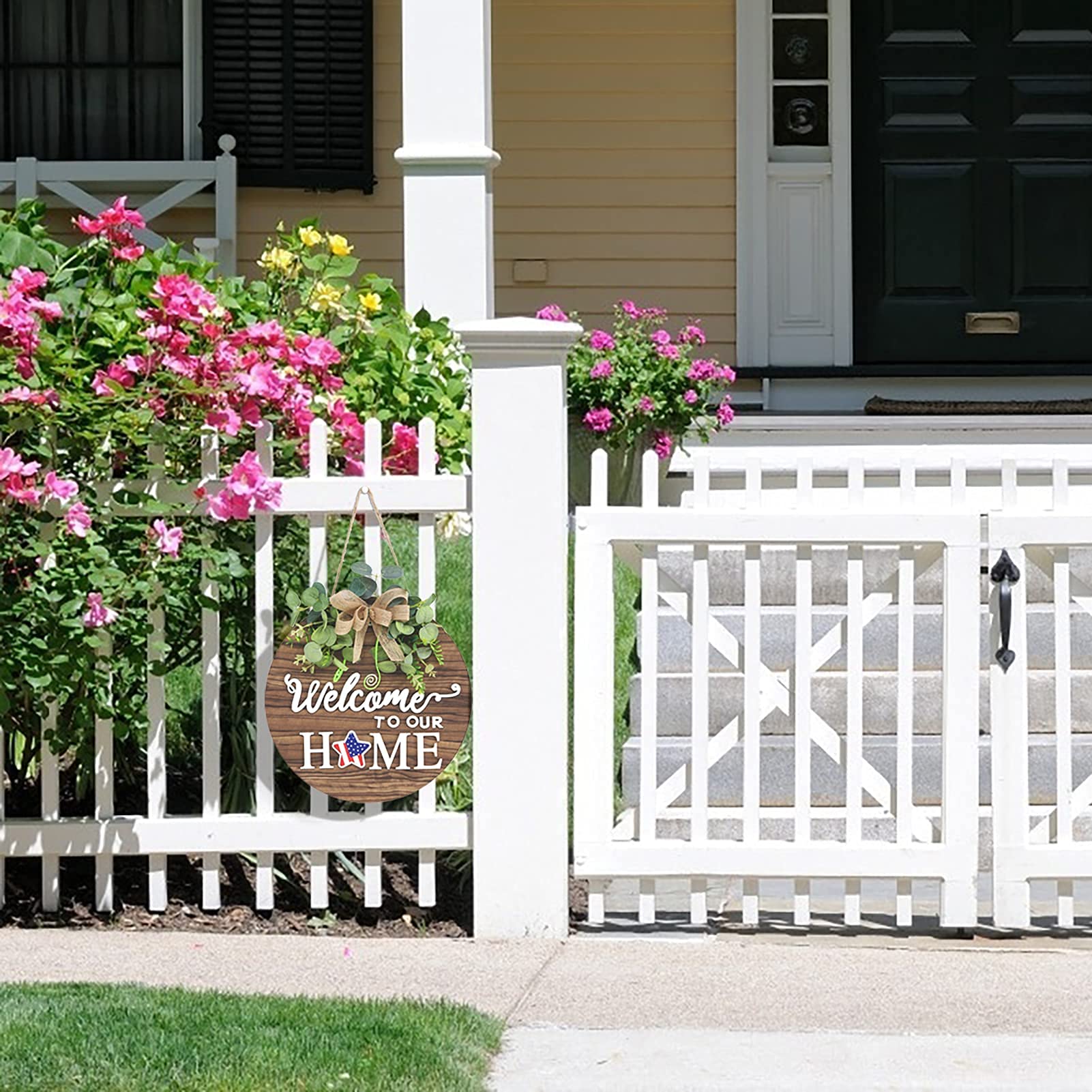 Interchangeable Seasonal Welcome Sign Front Door Decoration