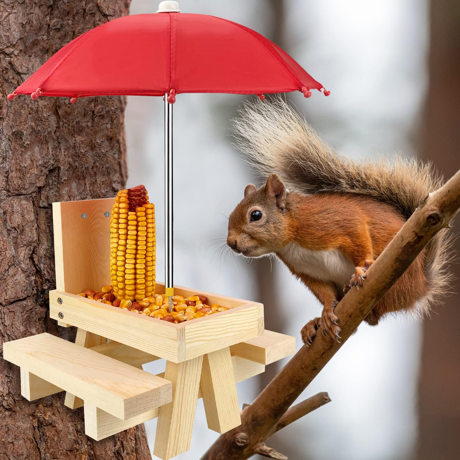 Squirrel Feeder Picnic Table