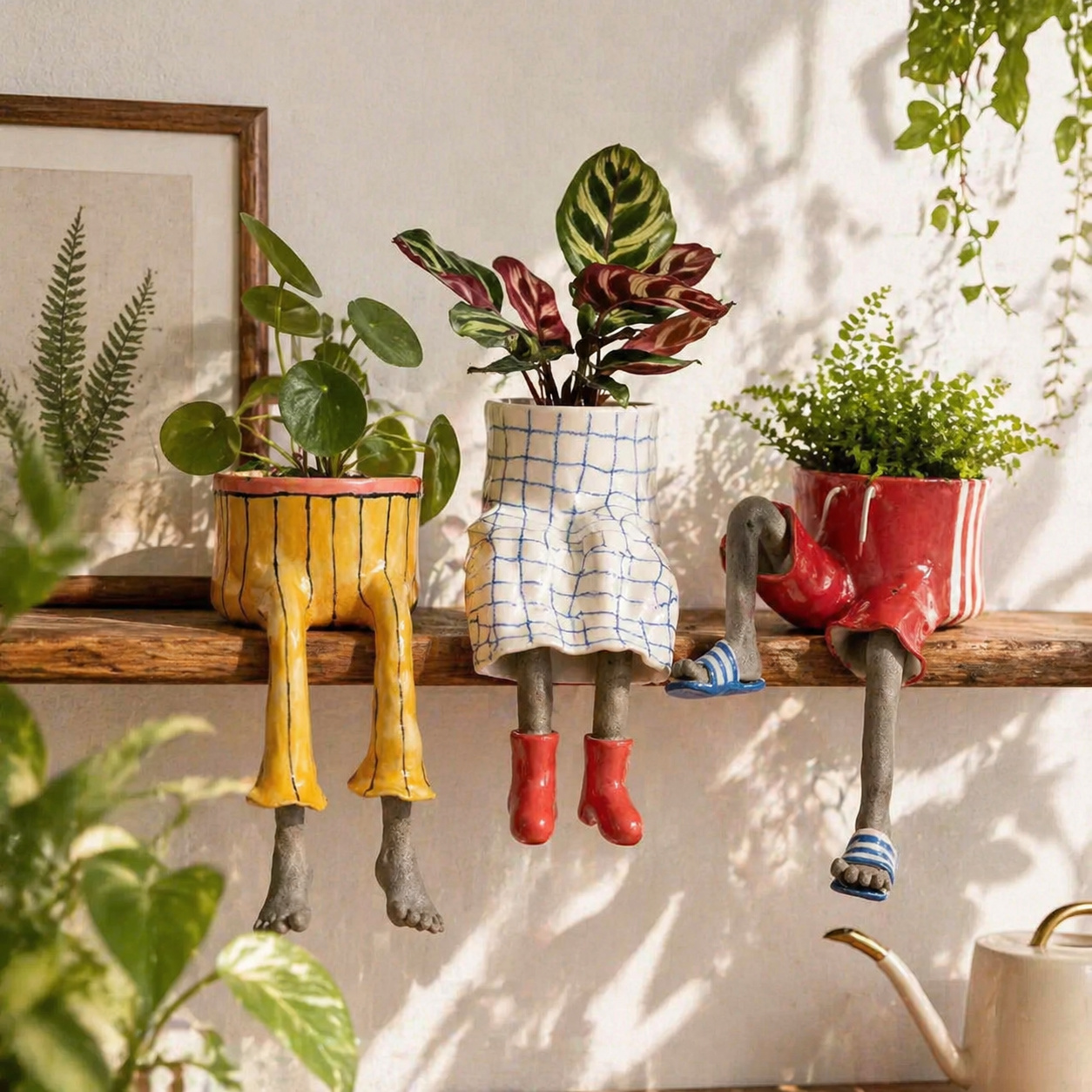 🦵Creative Sitting Human-Leg Pot