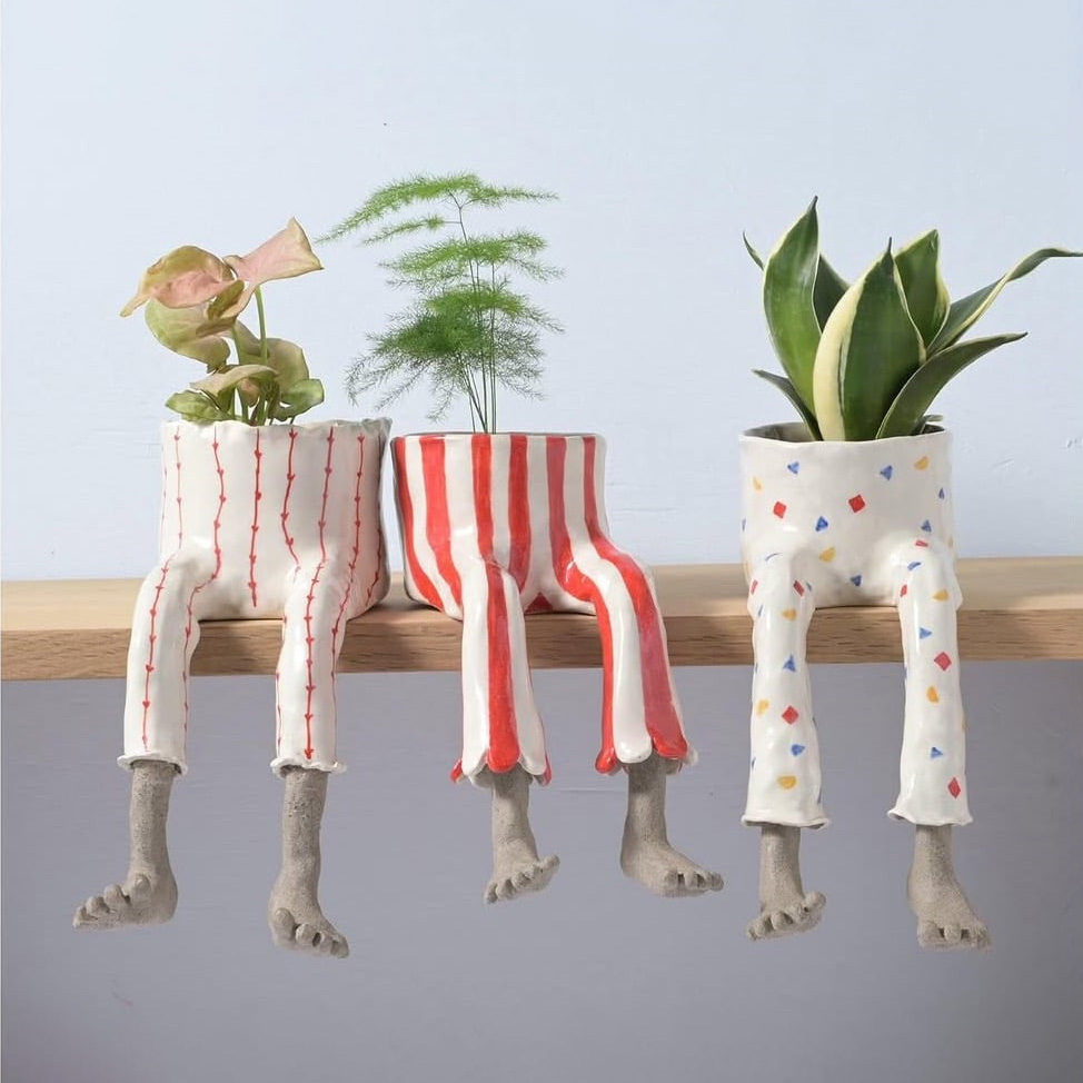 🦵Creative Sitting Human-Leg Pot