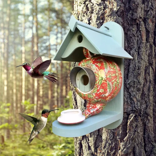 Teal Teapot Bird House