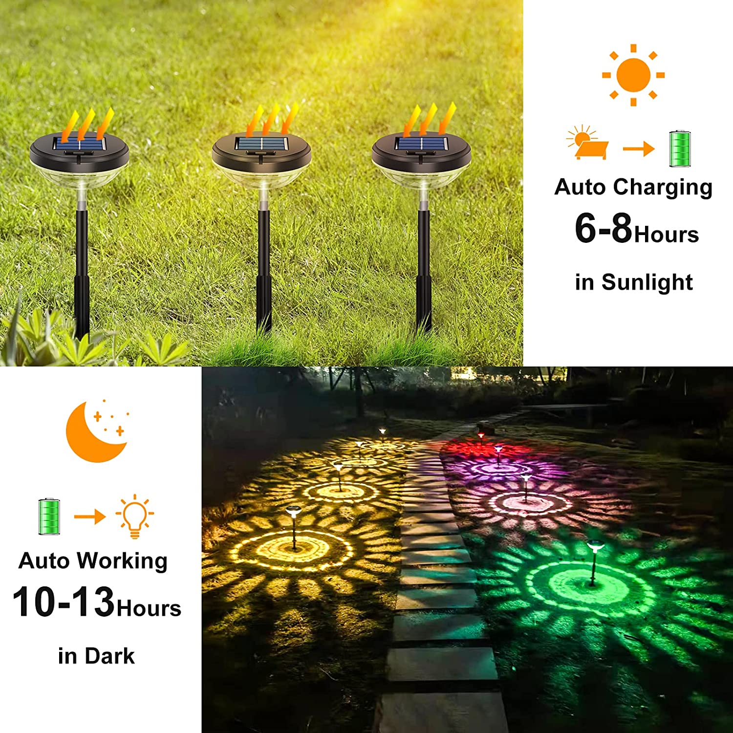 Outdoor Solar Pathway Lights Decorations