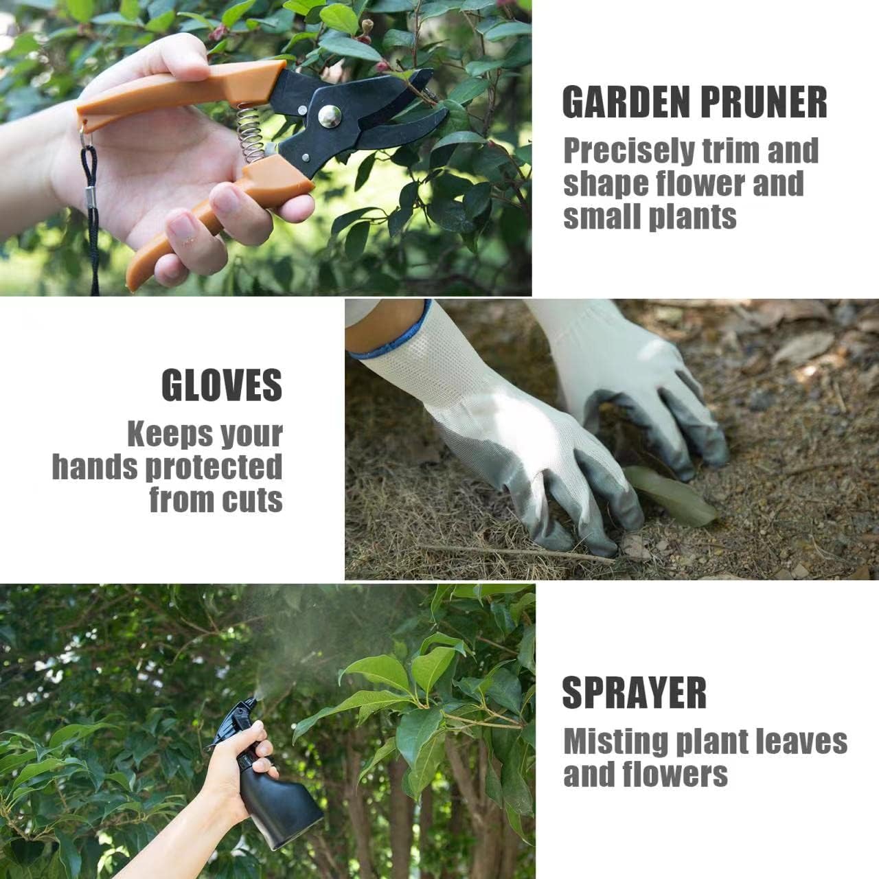 9 Pcs Stainless Steel Gardening Tools