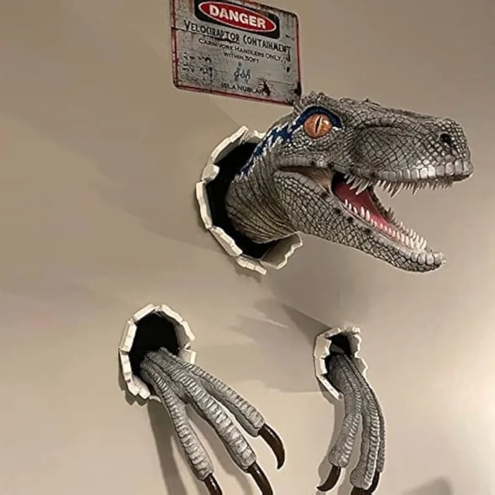 🦖3D Wall Mount Dinosaur Bust Sculpture🌟