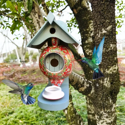 Teal Teapot Bird House