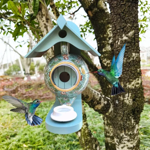Teal Teapot Bird House