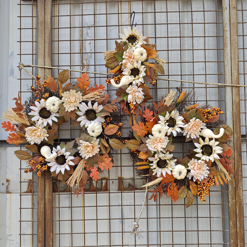 20inch Thanksgiving Fall Wreath Autumn Decor
