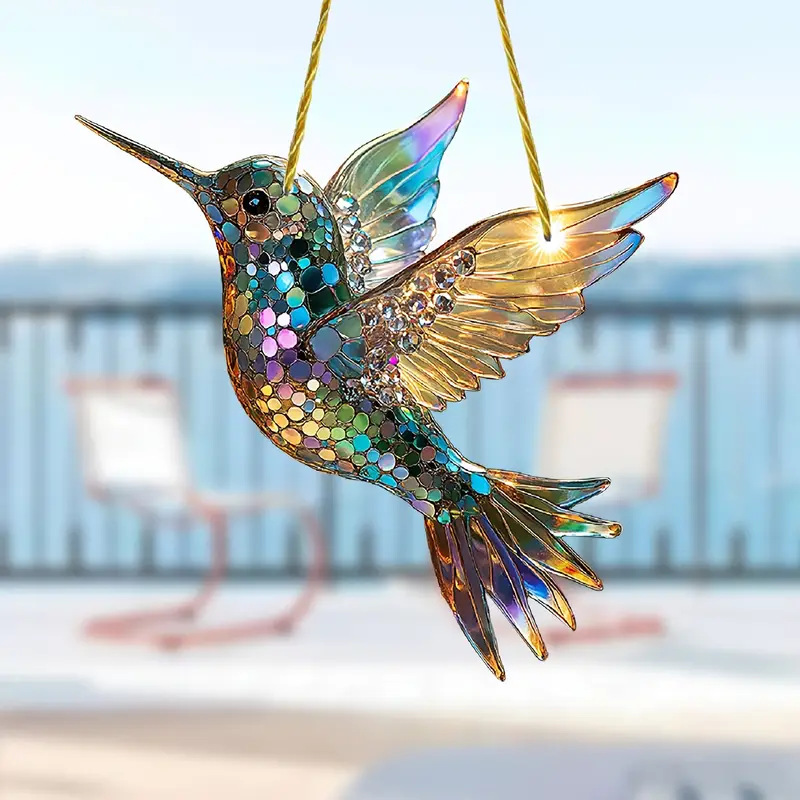 🔥Last Day 49% OFF🎁The Best Christmas Gift - Hummingbird Suncatcher Colorful Window Hanging