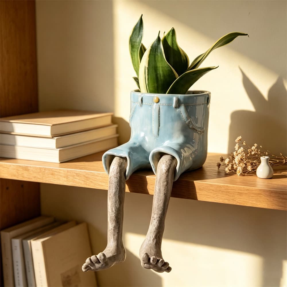 🦵Creative Sitting Human-Leg Pot
