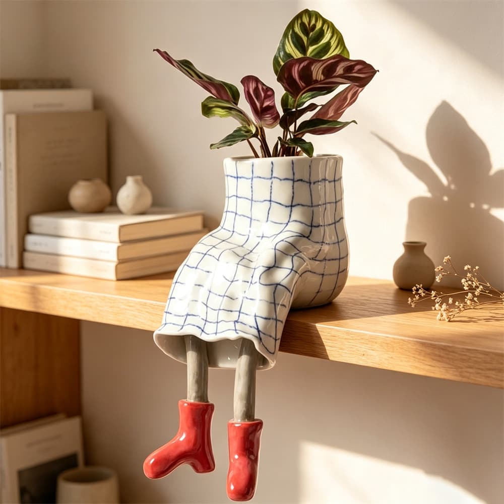 🦵Creative Sitting Human-Leg Pot