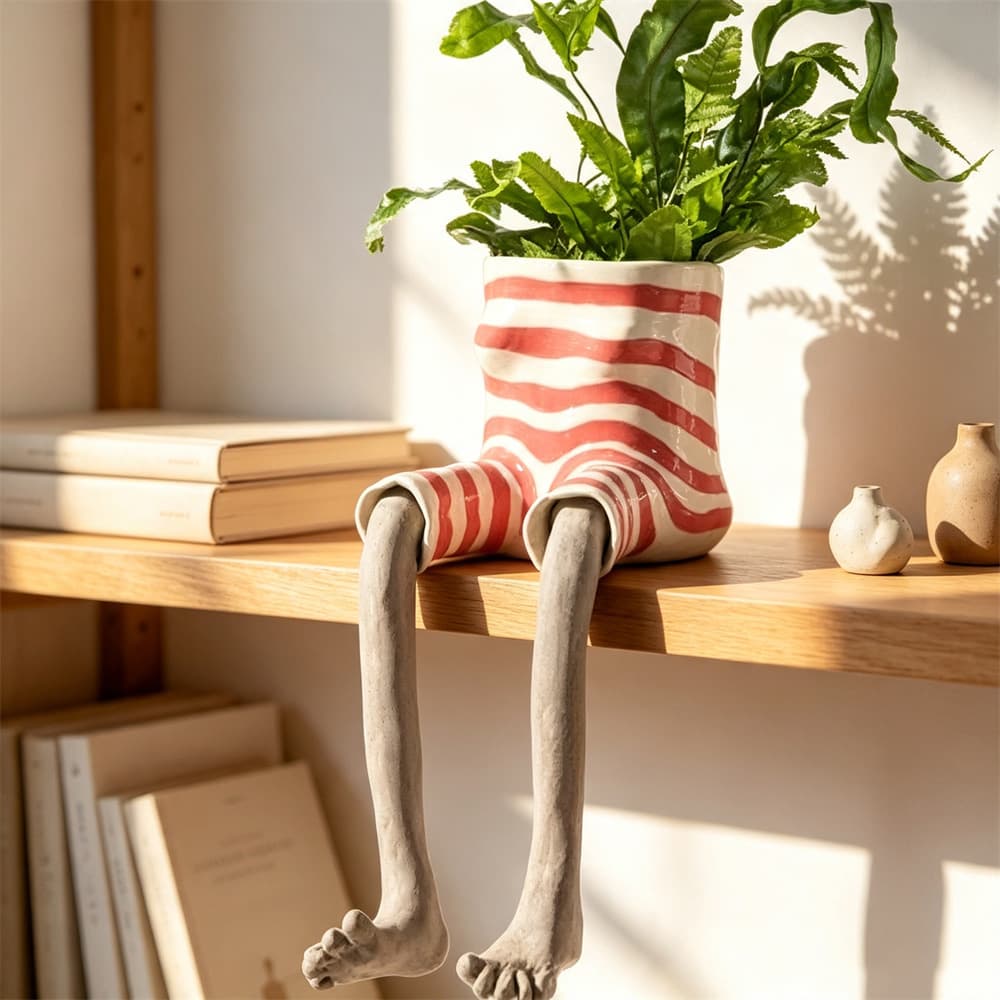 🦵Creative Sitting Human-Leg Pot